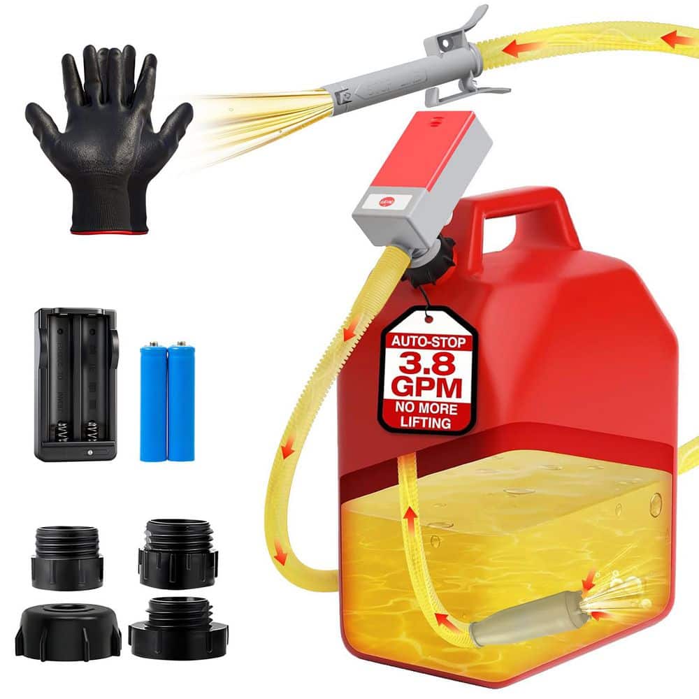 "3.8 GPM Portable Fuel Transfer Pump with Auto-Stop Sensor, 51""Hose, Nozzle, 4 Adapters" price history on PriceWatchPro