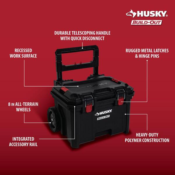 Husky - Build-Out 22 in. Modular Tool Storage Rolling Tool Box