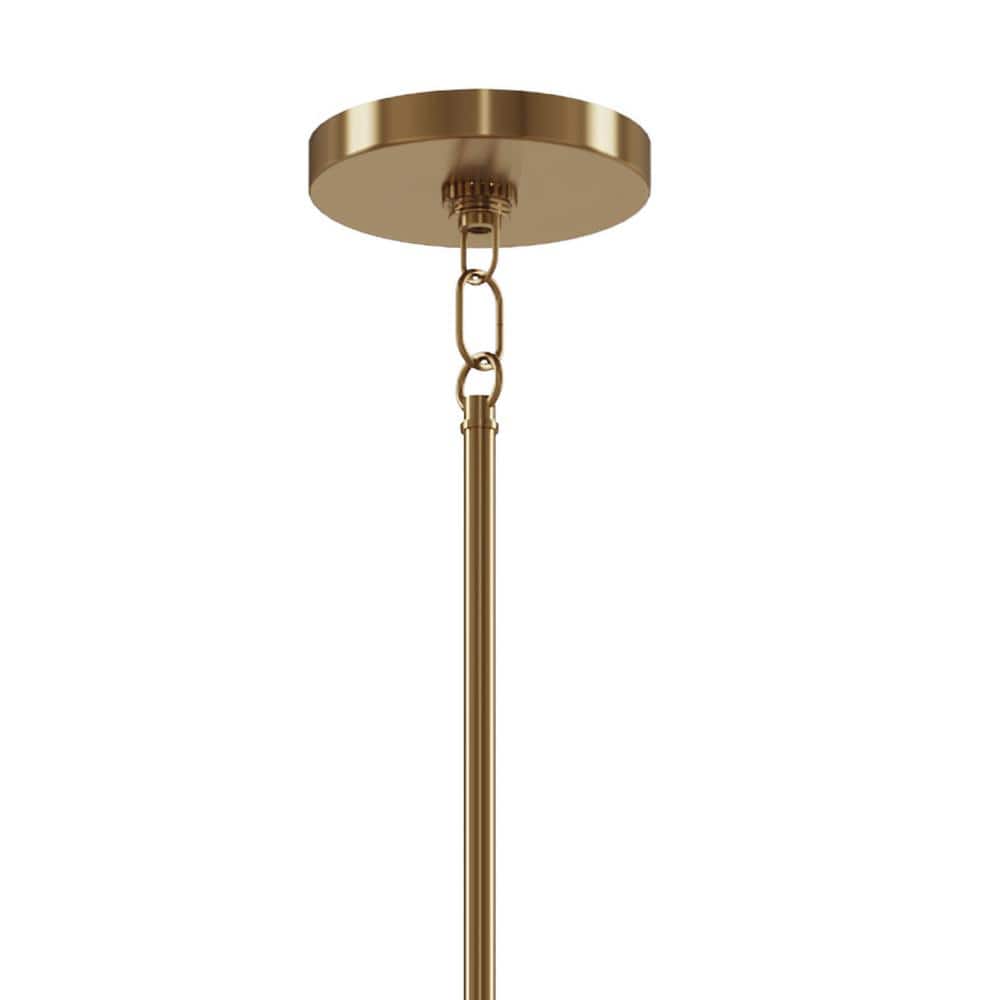Emmala 10-Light Art Deco Chandelier in Brushed Natural Brass