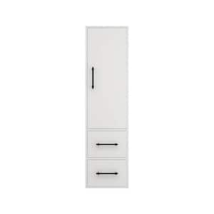 Victoria 15.75 in. W x 11.8 in. D x 59 in. H White Plywood Wall Floating Linen Cabinet in Gloss White