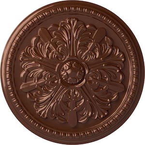 1-1/2 in. x 16-7/8 in. x 16-7/8 in. Polyurethane Swindon Ceiling Medallion, Copper Penny