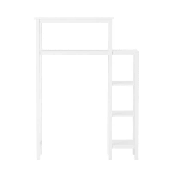 Alaterre Furniture Dover 35 in. W Over Toilet Space Saver with Side Shelving in White