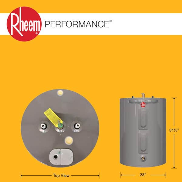 Rheem - Performance 38 Gal. Short 3800-Watt Double Element Electric Water Heater with 6-Year Warranty