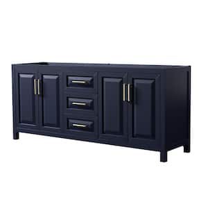 Daria 78.75 in. Double Bathroom Vanity Cabinet Only in Dark Blue