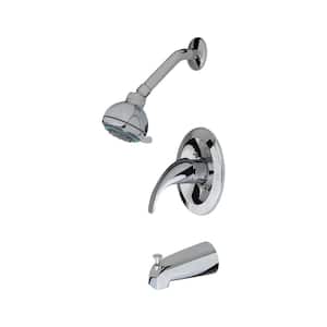 2-Spray 3.3 in. Single Wall Mount Fixed Shower Head in Chrome