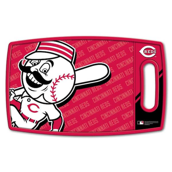 MLB Cincinnati Reds Logo Series Cutting Board 9in x 0.5in- Rectangle- Manufactured Wood and polypropylene