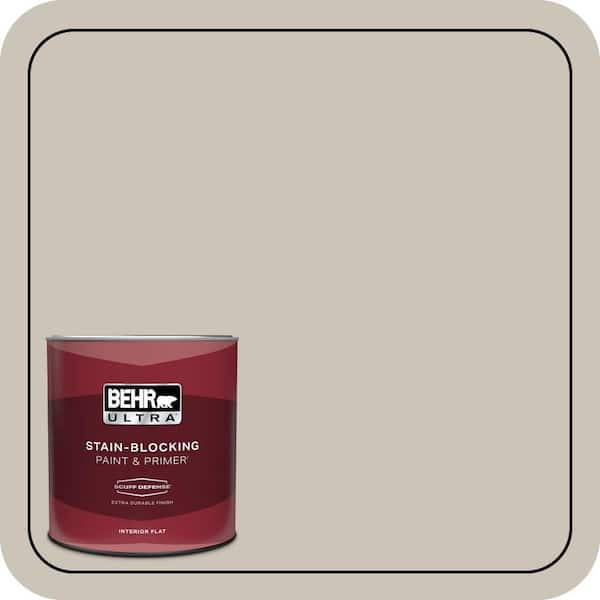 BEHR ULTRA 1 qt. Designer Collection #DC-009 Vintage Pewter Extra Durable Flat Interior Paint & Primer