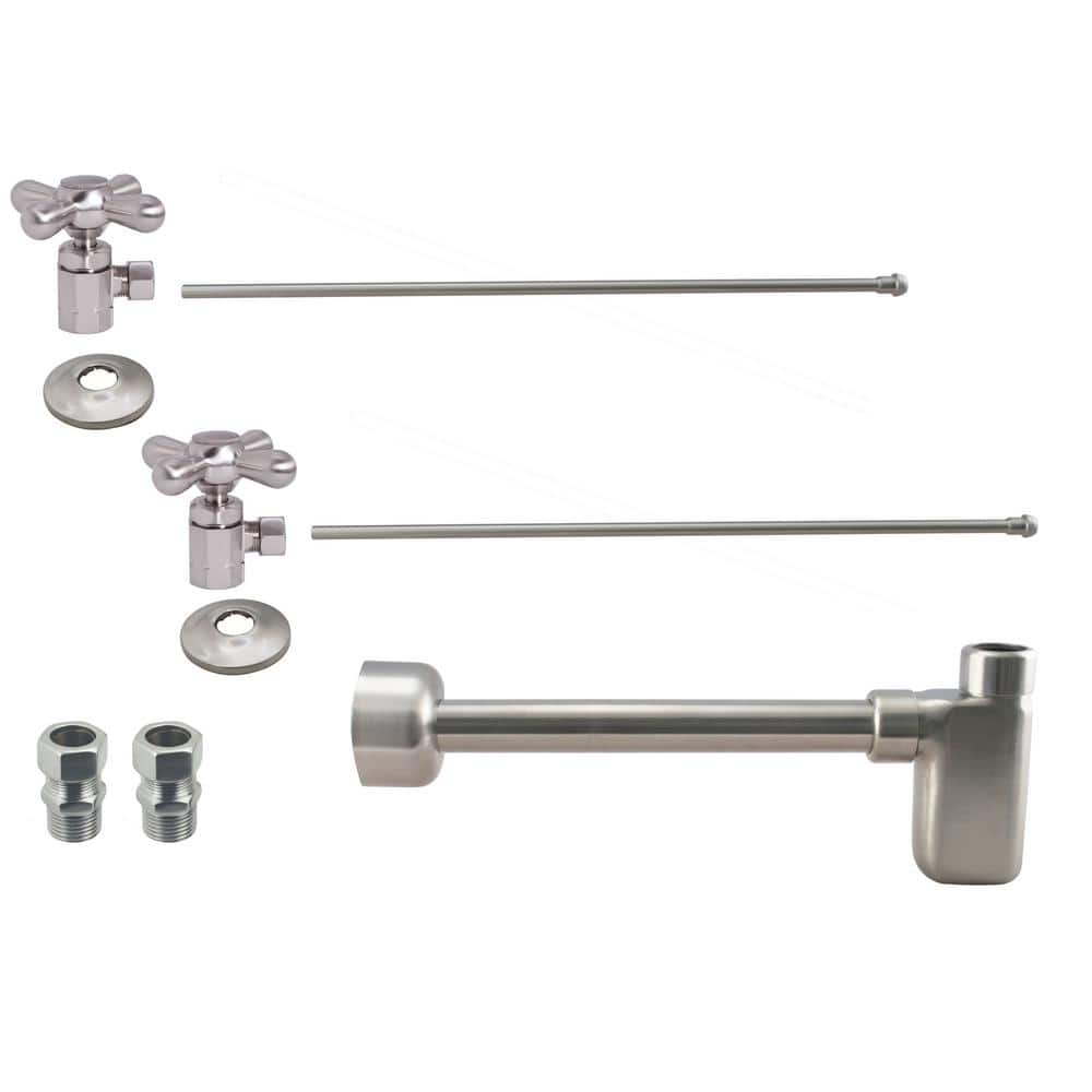 European Pedestal Lavatory Kit with Cross Handles, Satin Nickel price history on PriceWatchPro