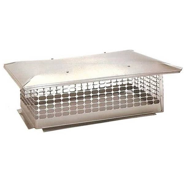 The Forever Cap 13 in. x 21 in. Fixed Stainless Steel Chimney Cap