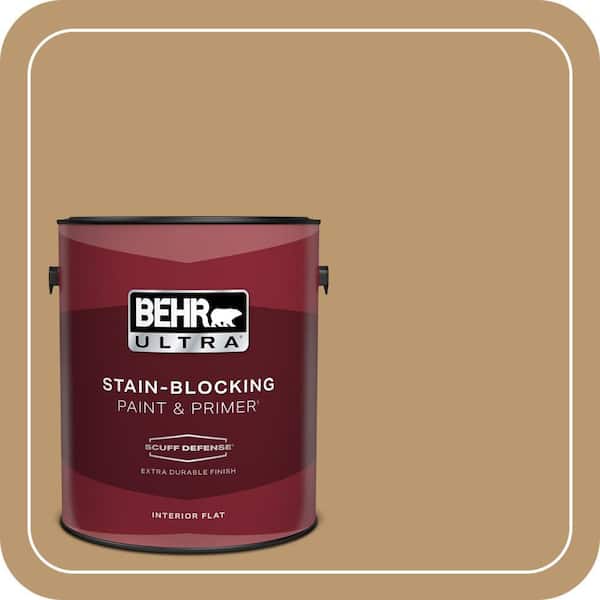 BEHR ULTRA 1 gal. #ECC-24-1 Amber Leaf Extra Durable Flat Interior Paint & Primer