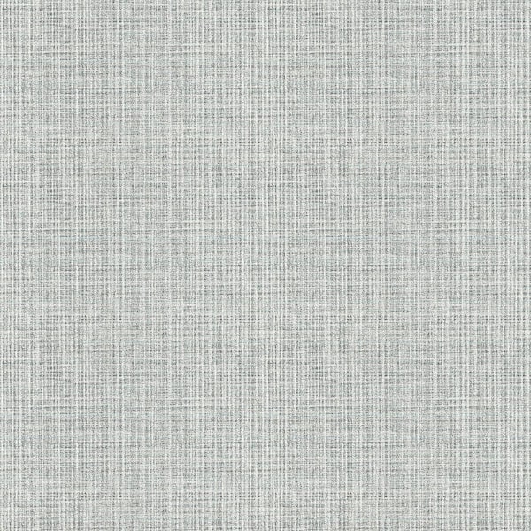 A-Street Prints Kantera Blue Turquoise Fabric Textured Non Woven Wallpaper Sample