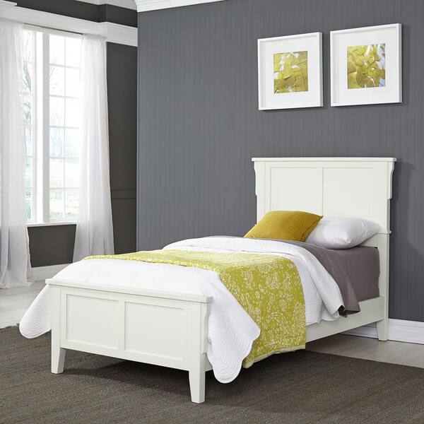 Home Styles Arts and Crafts White Twin Bed Frame