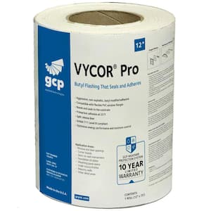 Vycor Pro 12 in. x 75 ft. Roll Fully-Adhered Butyl Flashing Tape (75 sq. ft.)