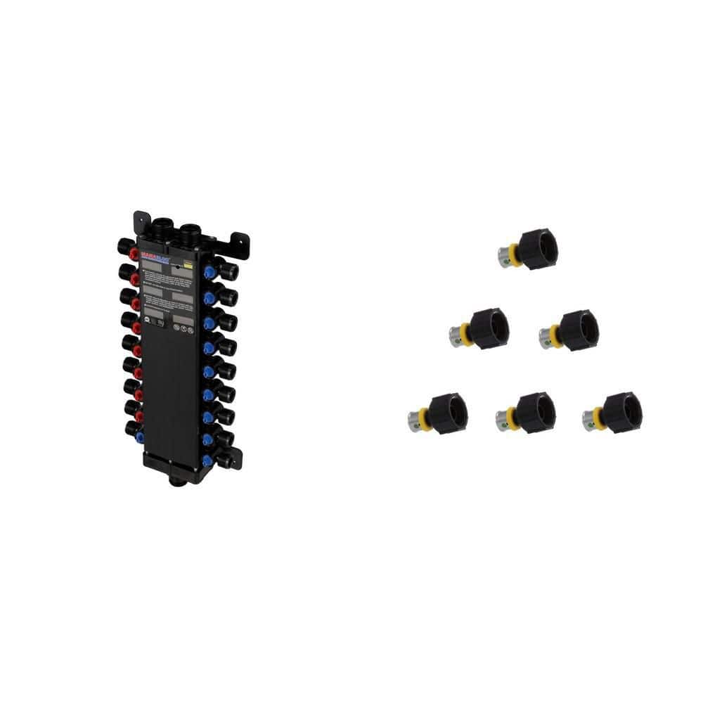 Viega Manabloc 1/2 in. x 18 Port Manifold (8 Hot/10 Cold) and 1/2