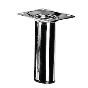 3.9 in. Chrome Oval Table Leg Set (Set of 4)