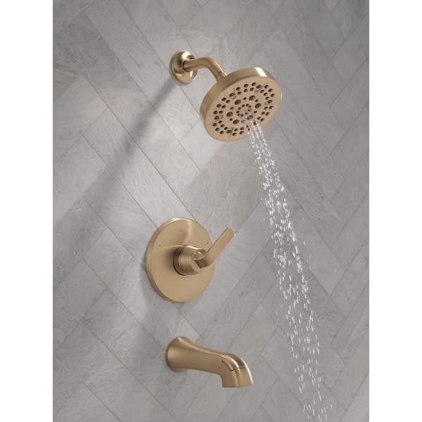 Delta Lineax Gold 1-Handle Tub and Shower Trim in Champagne Bronze