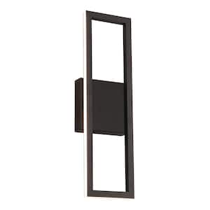 Cole 5.12 in. Black LED Wall Sconce with Acrylic Shade