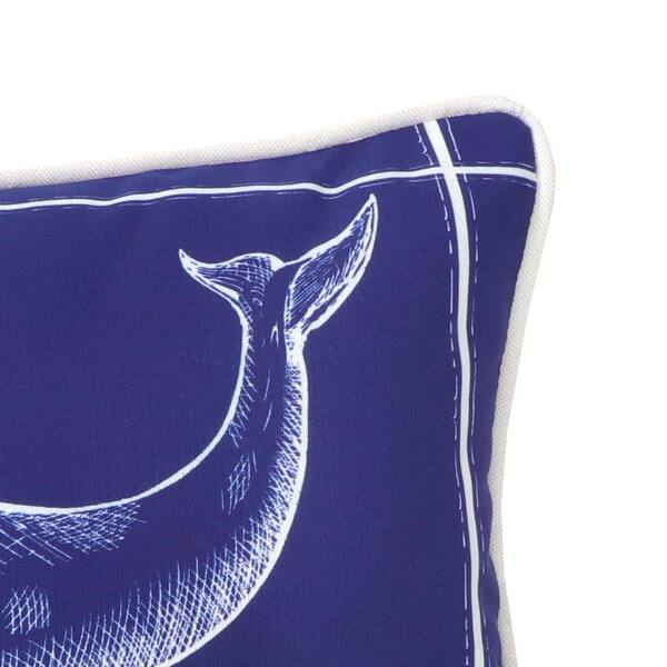 Hampton Bay Sailing Midnight Outdoor Square Throw Pillow