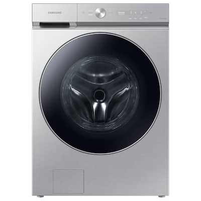 Bespoke 5.3 cu. ft. Ultra-Capacity Front Load Washer in Silver Steel with AI OptiWash and Auto Dispense