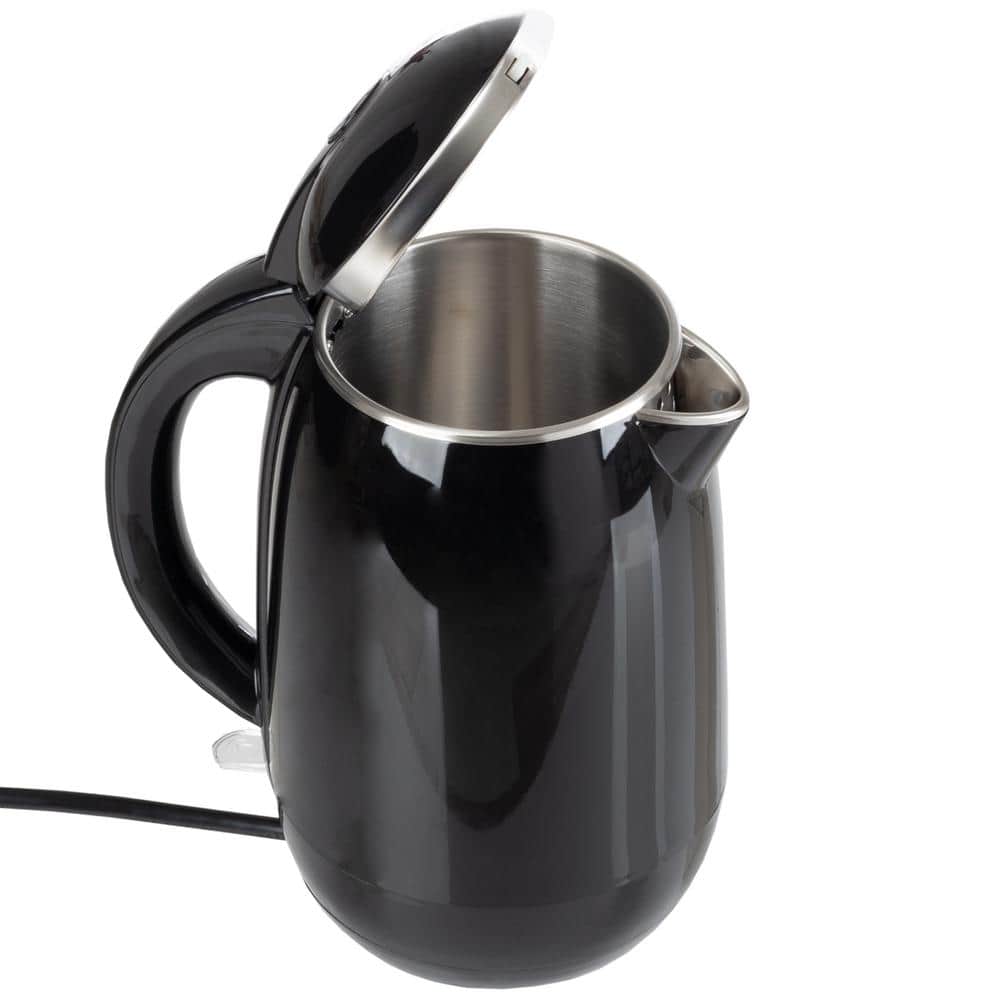 Black Stainless Steel 1.8L Electric Kettle with Auto-Off