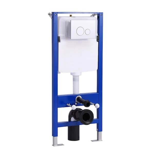1.1/1.6 GPF Dual Flush in-Wall Concealed Toilet Tank Carrier System for Wall-Hung Toilets in Blue,Gravity Fed