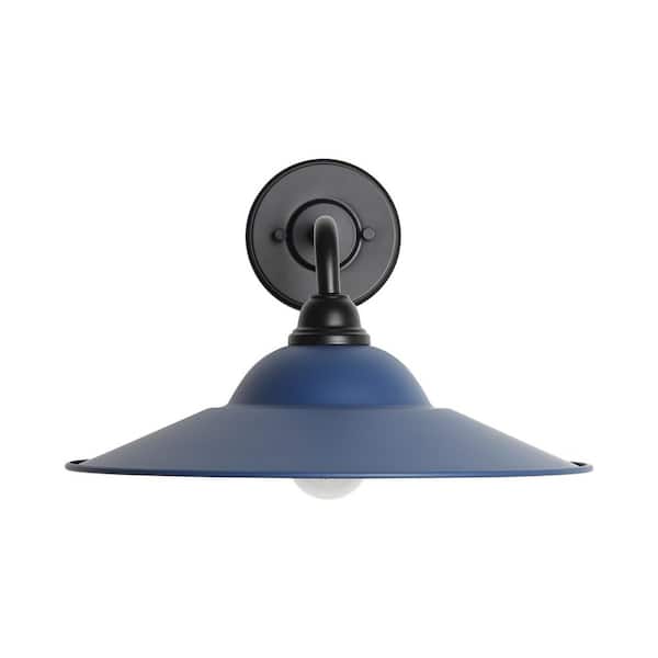 Croma 15 in. Matte Black Outdoor Hardwired Wall Sconce with No Bulbs Included