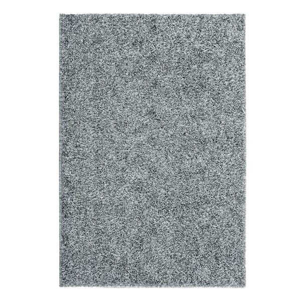Garvee Grey 11 ft. x 15 ft. Shag Solid Area Rug
