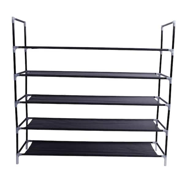 Yescom 2 Pack 5 Tier Metal Shoe Rack 50 Pair Storage Stackable