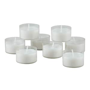 Unscented Long Burning Clear Cup Tealight Candles (96-Pack)