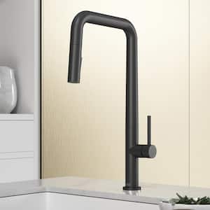 Parsons Single-Handle Pull-Down Sprayer Kitchen Faucet in Matte Black