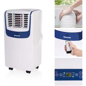 6,100 BTU Portable Air Conditioner Cools 100 Sq. Ft. in White and Blue