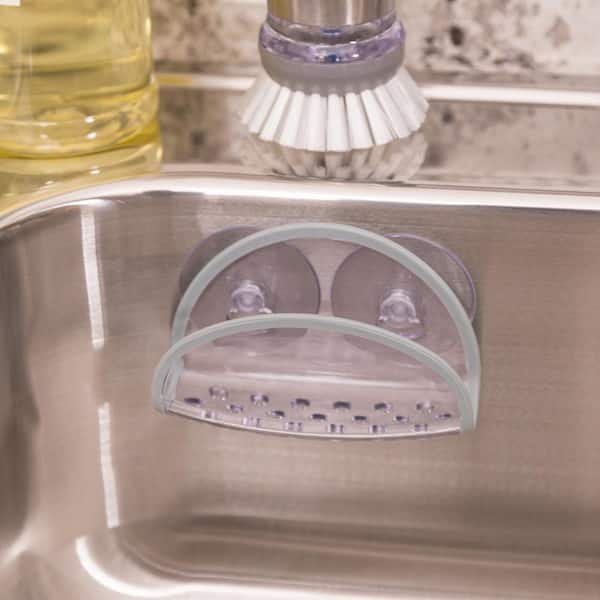 Rebrilliant Soap Dish,Stainless Steel No Drilling Powerful Sponge