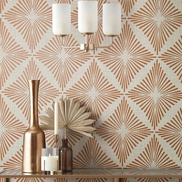 Denver Rust Red Starburst Wallpaper Sample