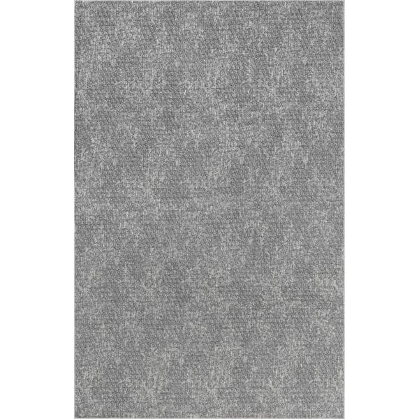 nuLOOM Elspeth Casual Faded Machine Washable Gray 4 ft. x 6 ft. Area Rug