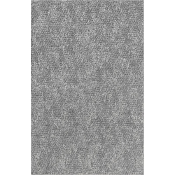 nuLOOM Elspeth Casual Faded Machine Washable Gray 5 ft. x 8 ft. Area Rug