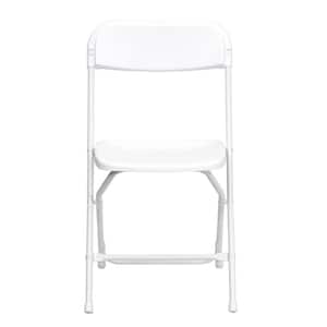White Metal Folding Chair (Set of 10)
