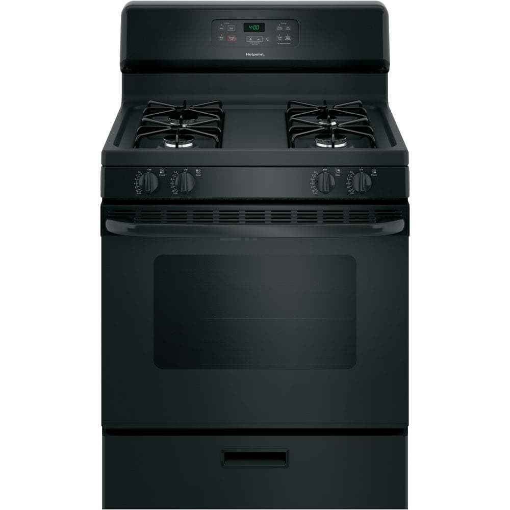Hotpoint 30 in. 4.8 cu. ft. Gas Range Oven in Black