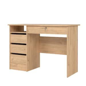 Homy Casa 47.3 in. Rectangular White Writing Desks with Storage, Wood