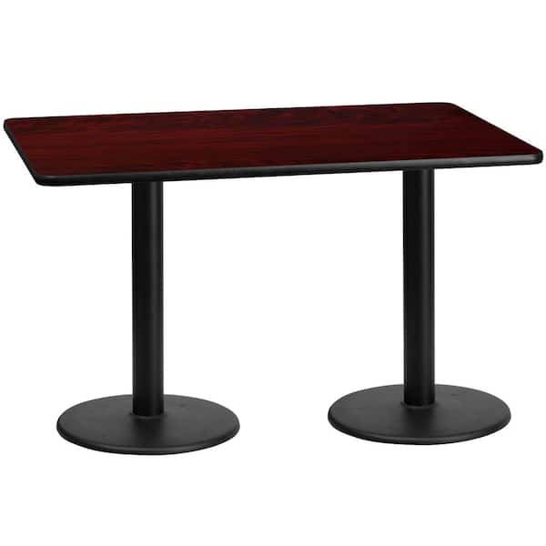 Flash Furniture 36'' Round Table Top with Black newest or Mahogany Reversible Laminate