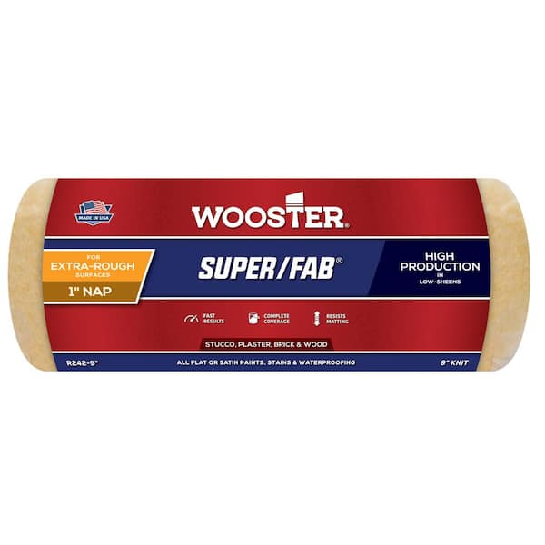 Wooster 9 in. x 1 in. Super/Fab High-Density Knit Roller Cover