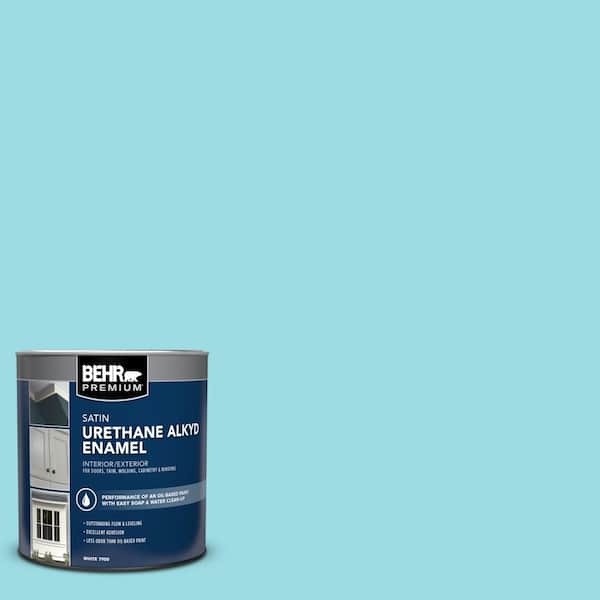 1 qt. #P470-2 Serene Thought Satin Enamel Urethane Alkyd Interior/Exterior Paint