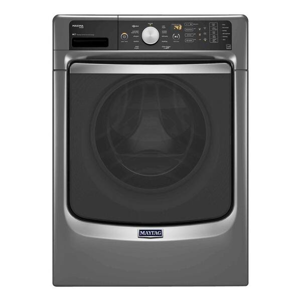 Maytag Maxima 4.5 cu. ft. High-Efficiency Front Load Washer with Steam in Metallic Slate, ENERGY STAR