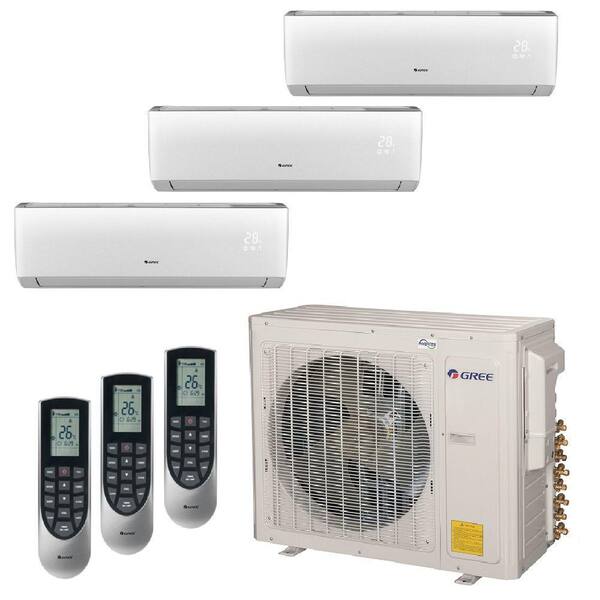 GREE Multi-21 Zone 29000 BTU Ductless Mini Split Air Conditioner with Heat, Inverter, Remote - 230-Volt