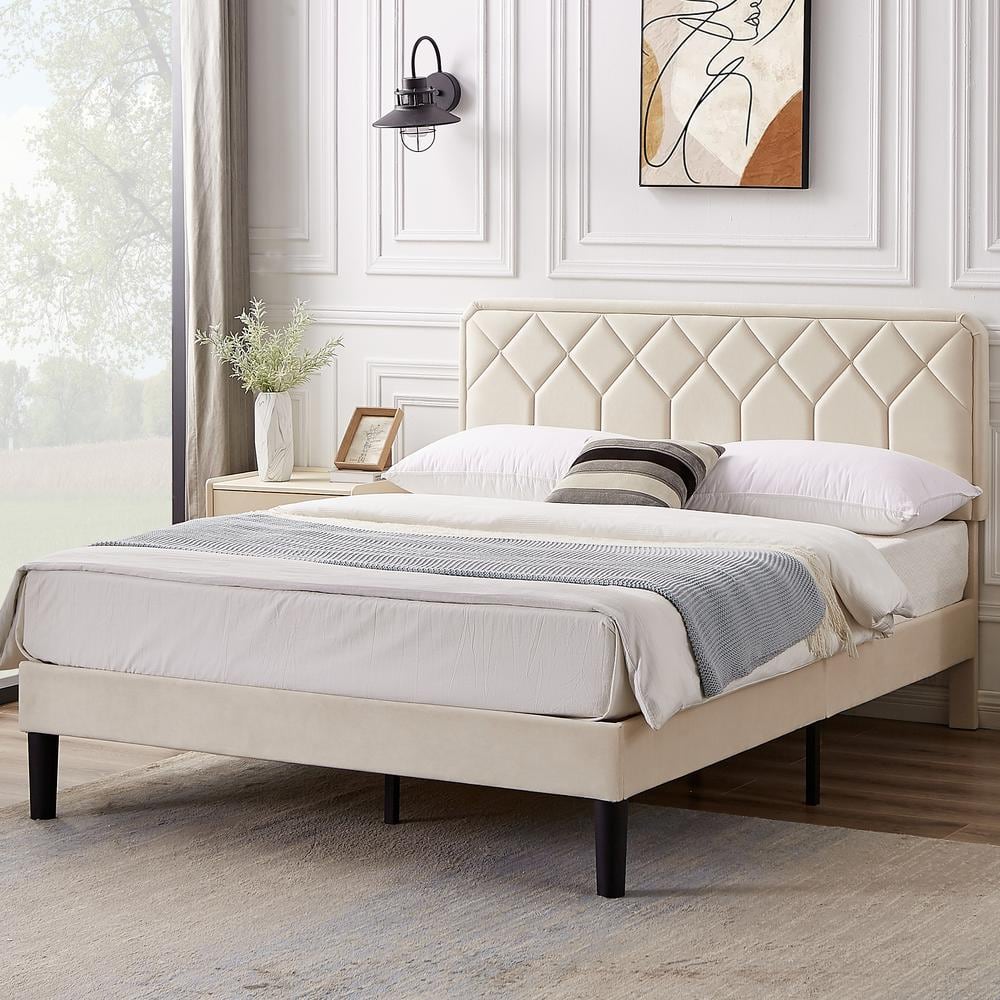 Twin Size Metal Platform Bed with newest Bow Headboard Easy to assemble (mattress not i