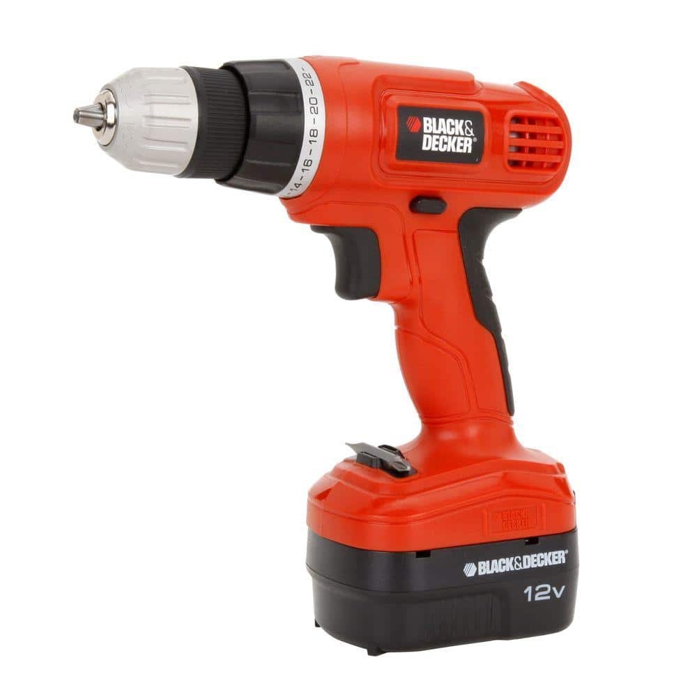 BLACK+DECKER 12-Volt NiCd Cordless 3/8 in. Drill with Soft Grips