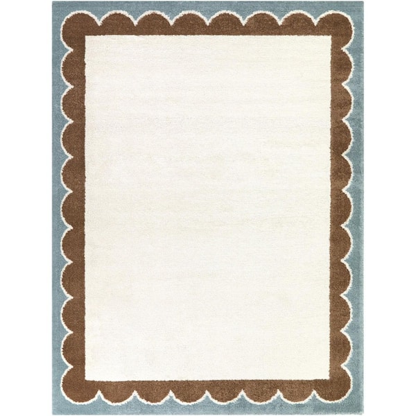 Caldeira Beige/Rust/Blue 5 ft. x 7 ft. Area Rug