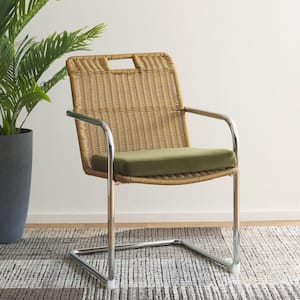 Malou Olive/Natural 16.14 in. Rattan Dining Chair