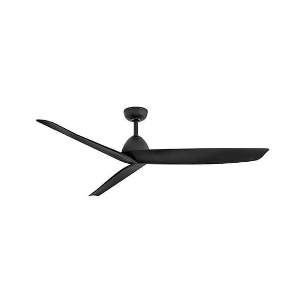 HINKLEY Liv 60.0 in. Indoor/Outdoor Matte Black Ceiling Fan with Remote Control