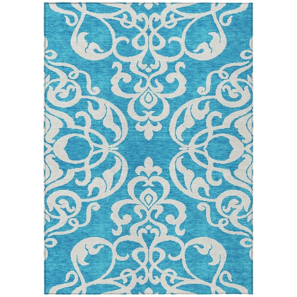 Addison Rugs Chantille Machine Washable Indoor/Outdoor Abstract ACN973 Turquoise 5 ft. x 7 ft. 6 in. Area Rug