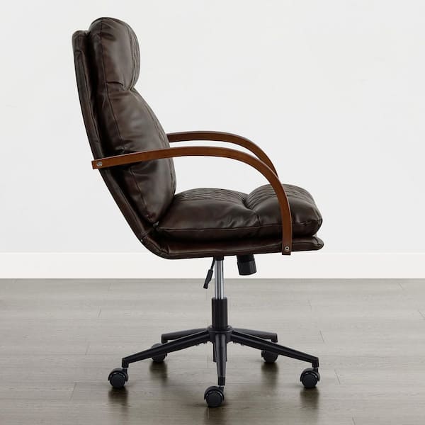 Spruce & Spring Hilo Faux Leather Swivel Ergonomic Office Task